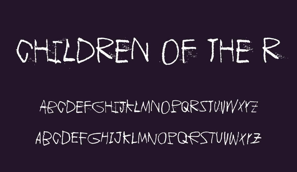 Children of the revolution font