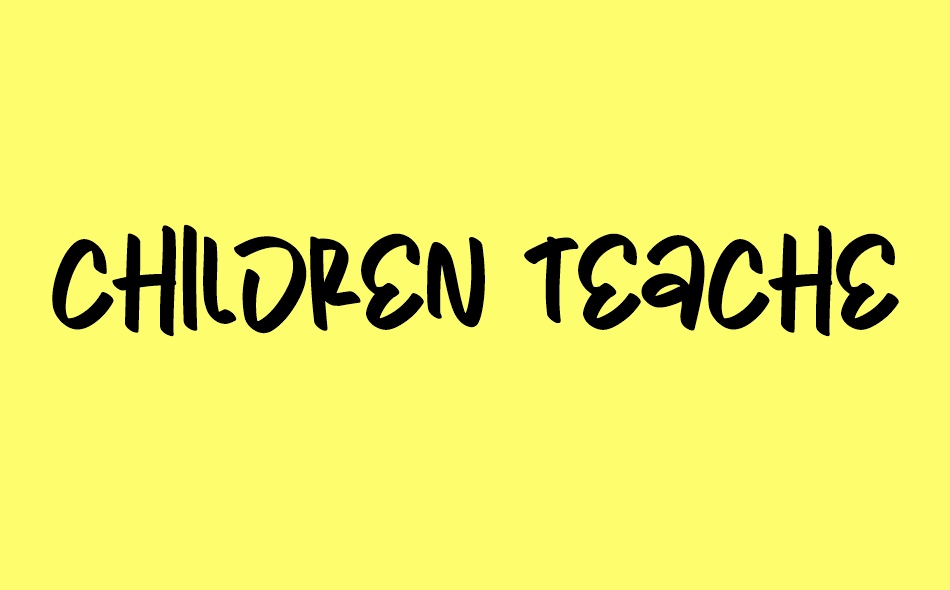 Children Teacher font big