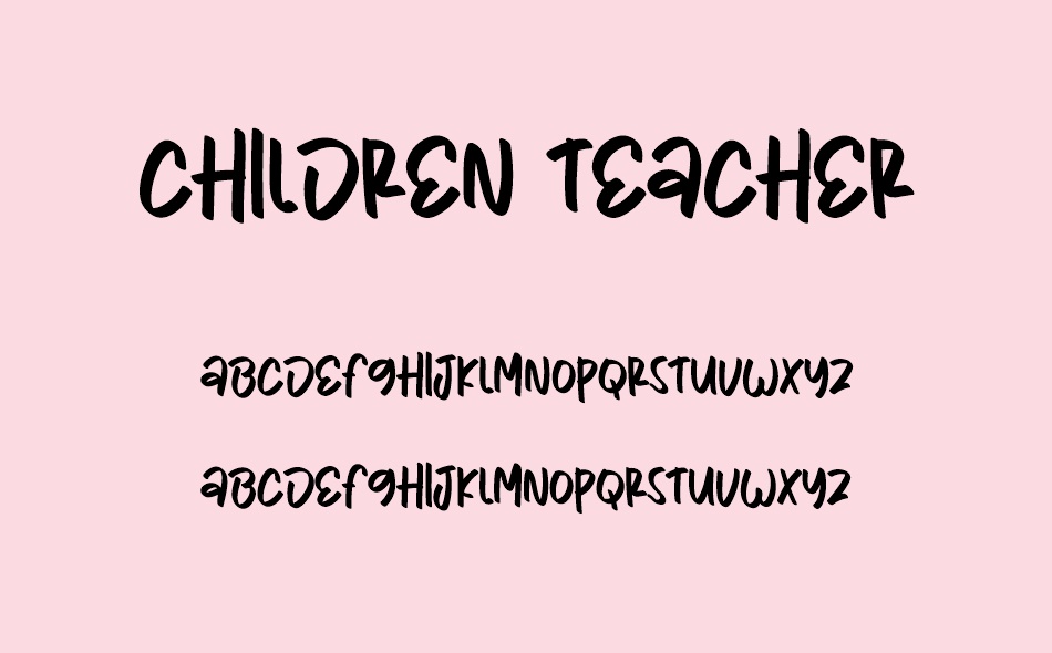 Children Teacher font