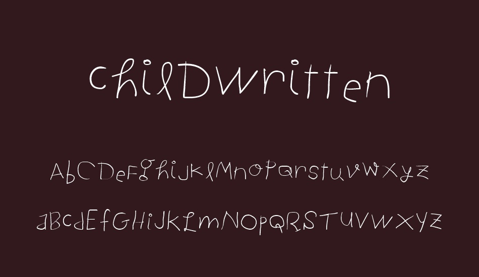 ChildWritten font