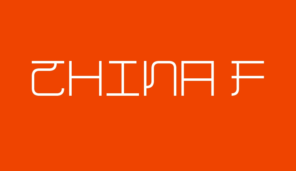 China Fad font big