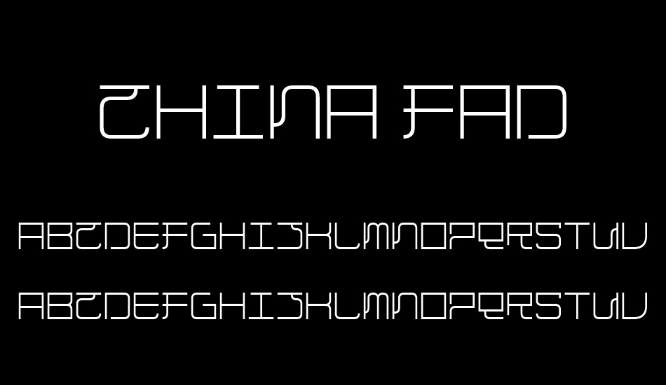China Fad font