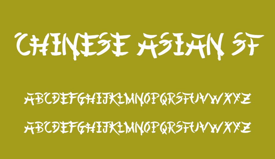Chinese Asian Style font