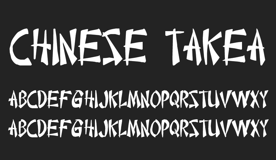 Chinese Takeaway font