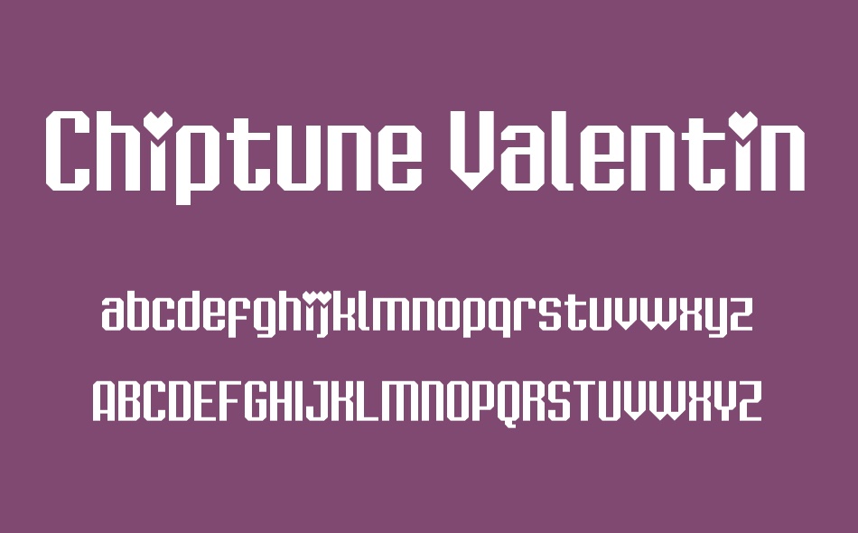 Chiptune Valentine font
