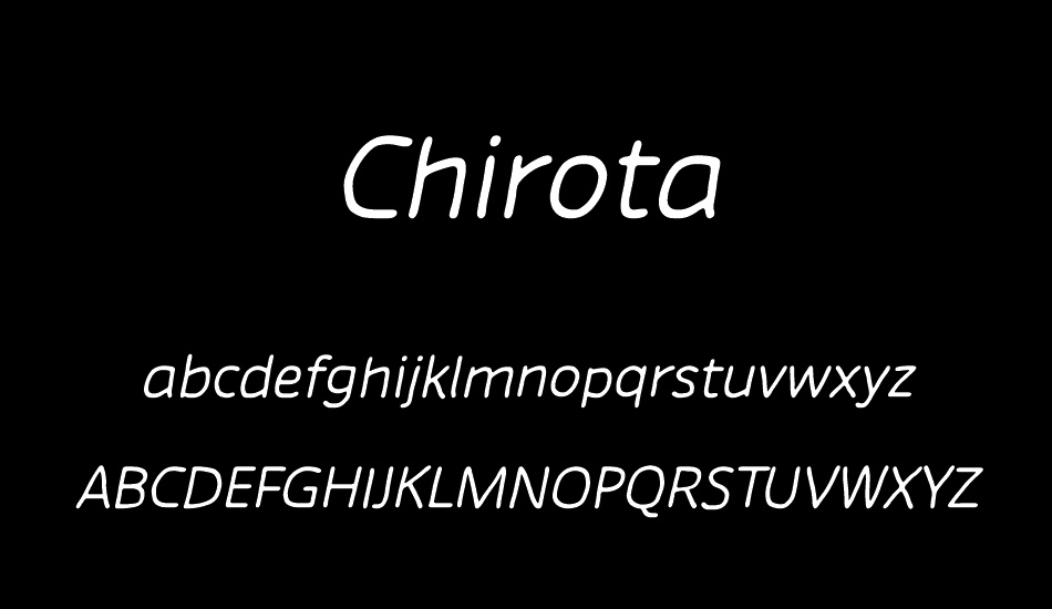 Chirota font