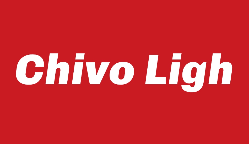 Chivo Light font big