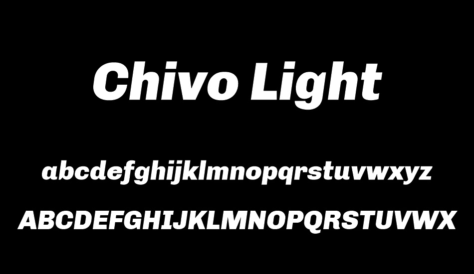 Chivo Light font