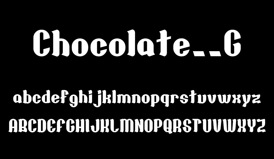 Chocolate__G font