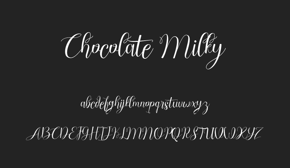 Chocolate Milky Free Personal font