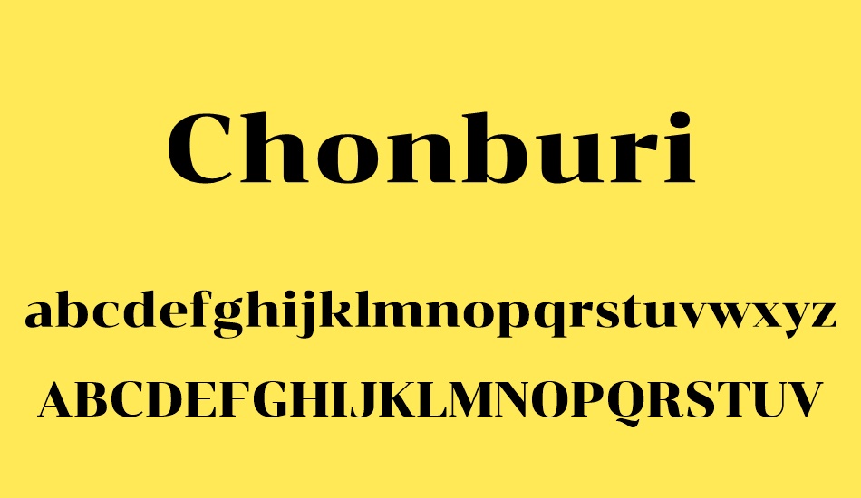 chonburi font