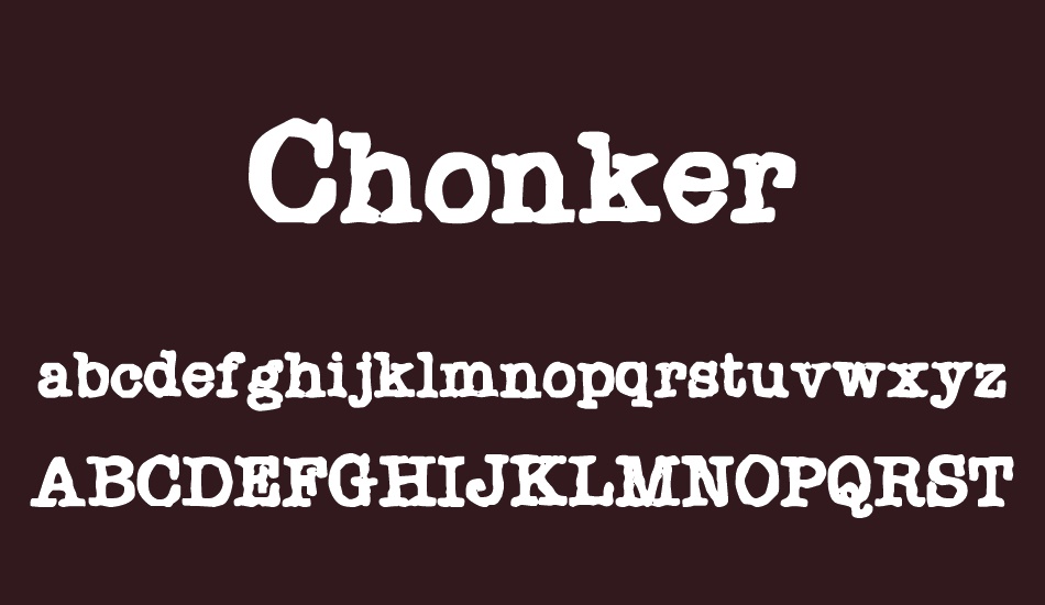 Chonker font