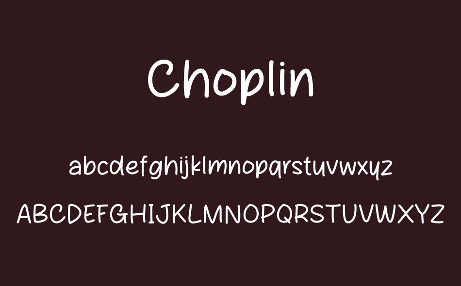 Choplin font