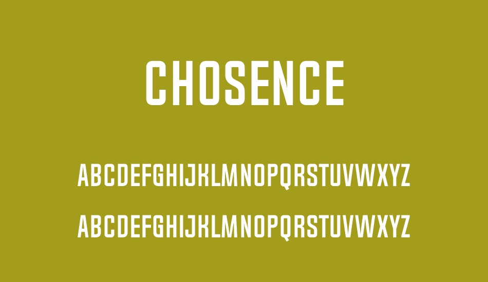 Chosence font