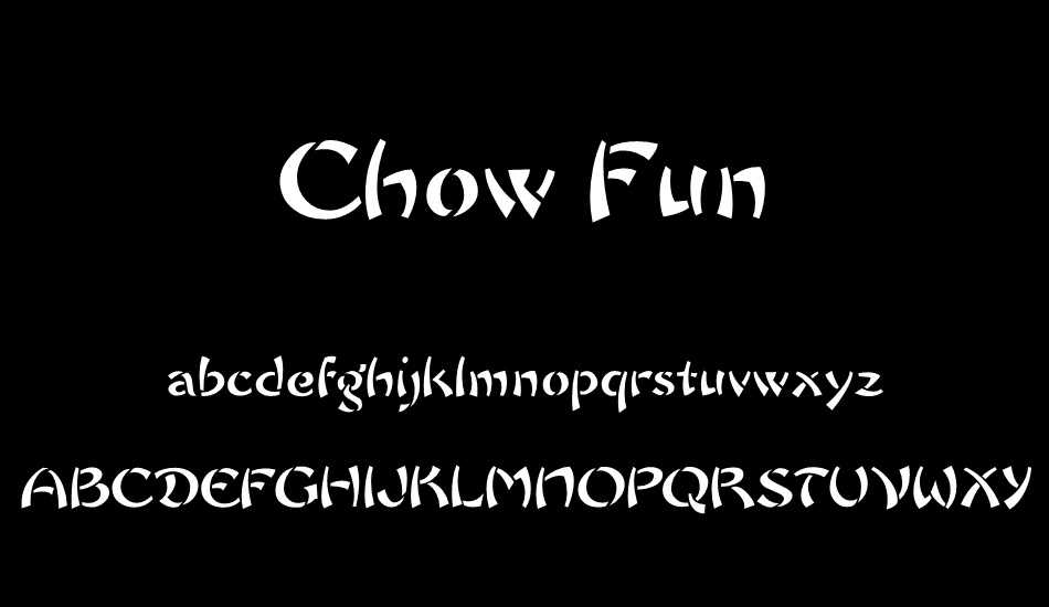 Chow Fun font