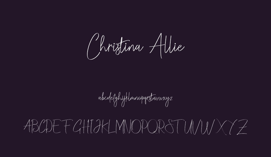 Christina Allie font