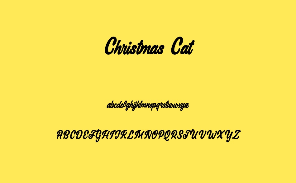 Christmas Cat font
