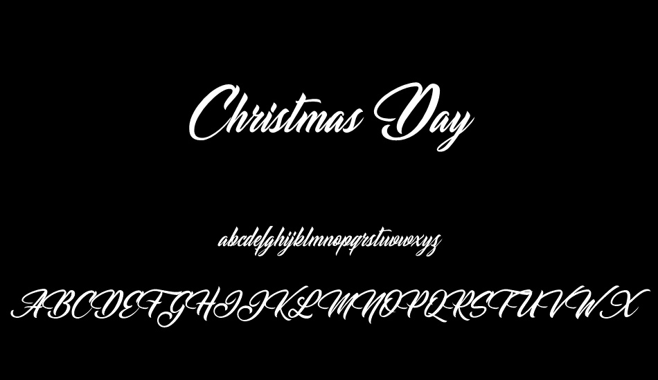 Christmas Day Personal Use font