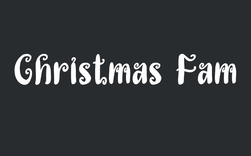 Christmas Family font big