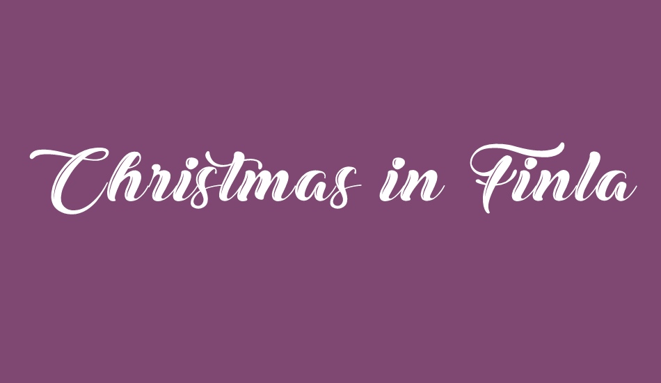 Christmas in Finland font big
