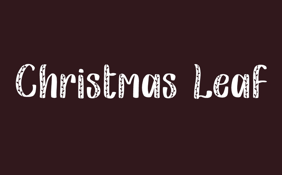 Christmas Leaf font big