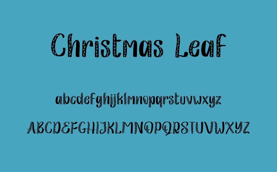 Christmas Leaf font