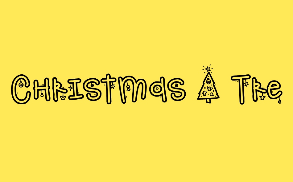 Christmas Tree Ornaments font big