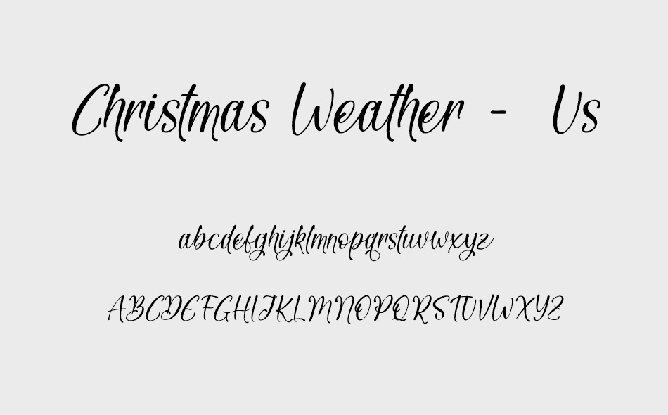 Christmas Weather font