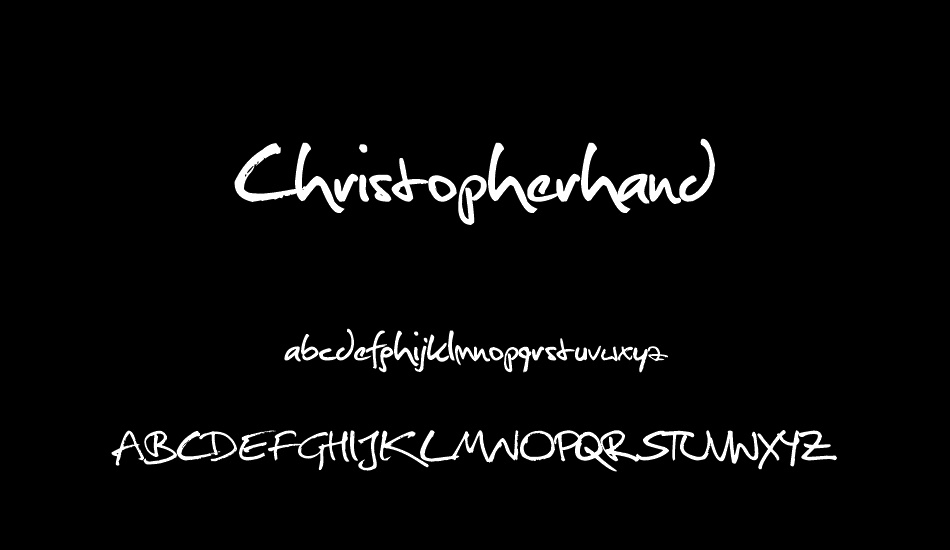 Christopherhand font