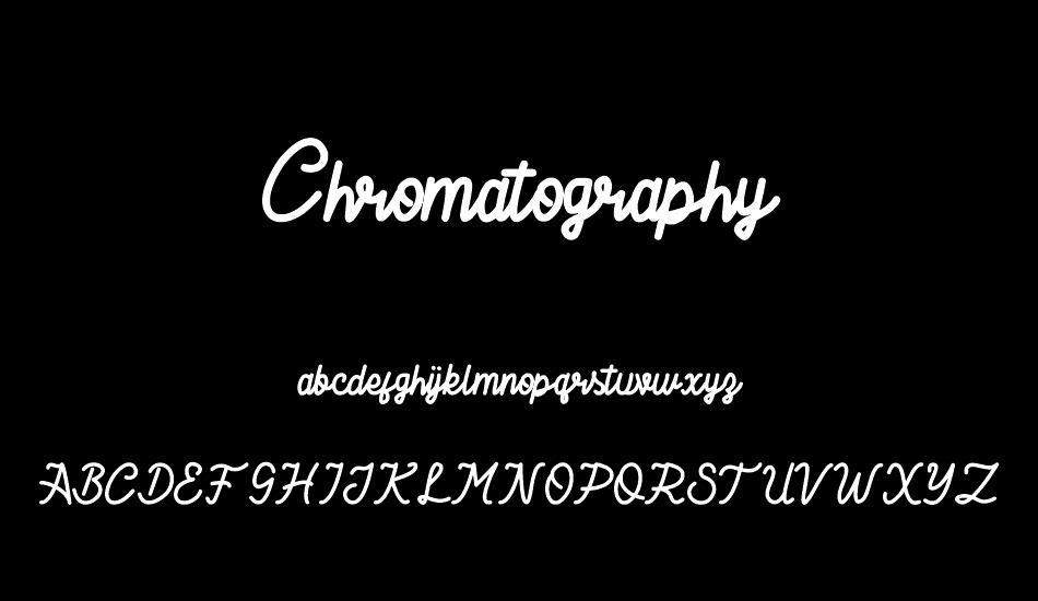 Chromatography font