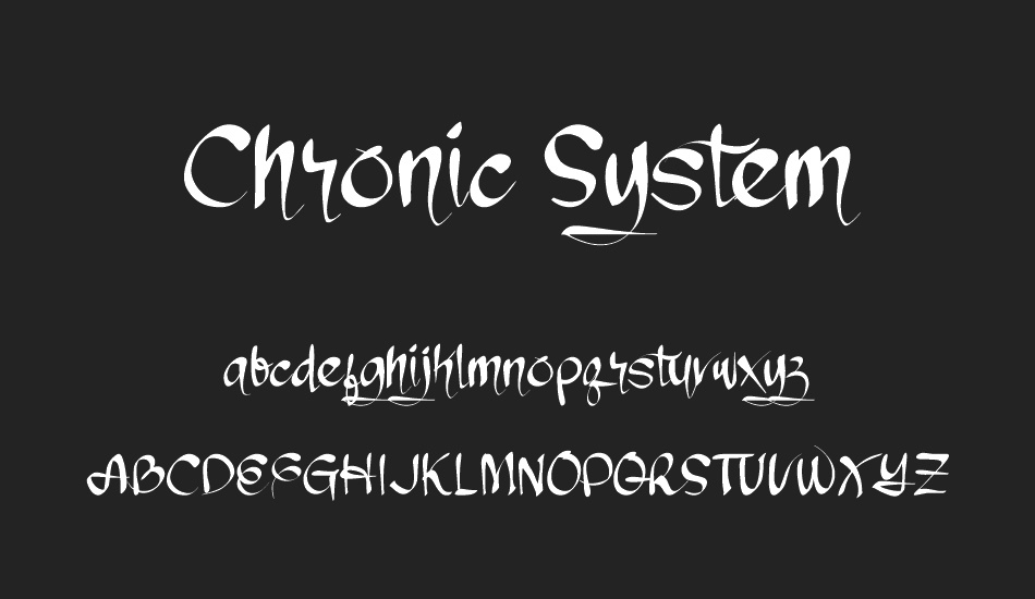 Chronic System font