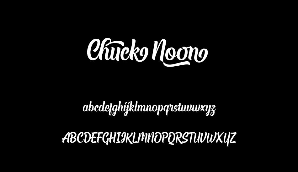 Chuck Noon Script font