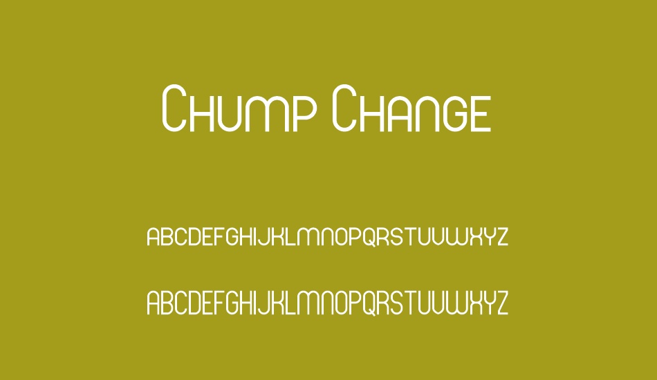 Chump Change font