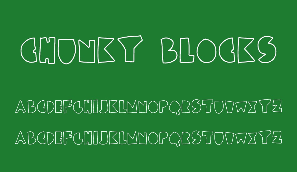 chunky blocks font
