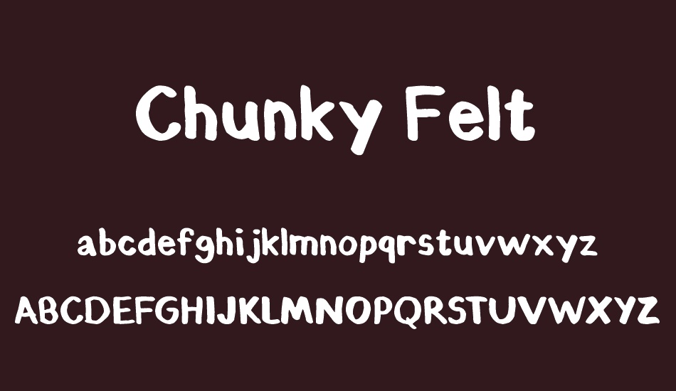 Chunky Felt font