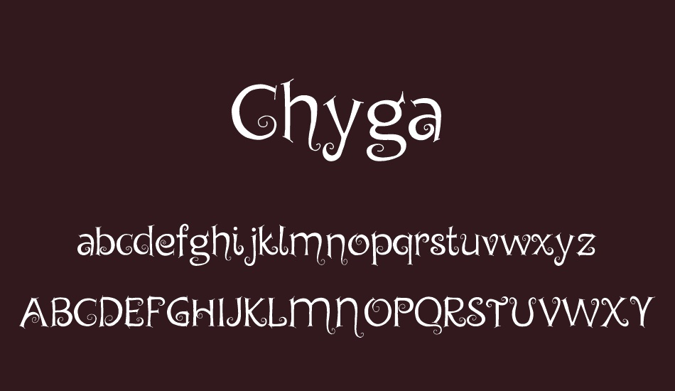 Chyga font