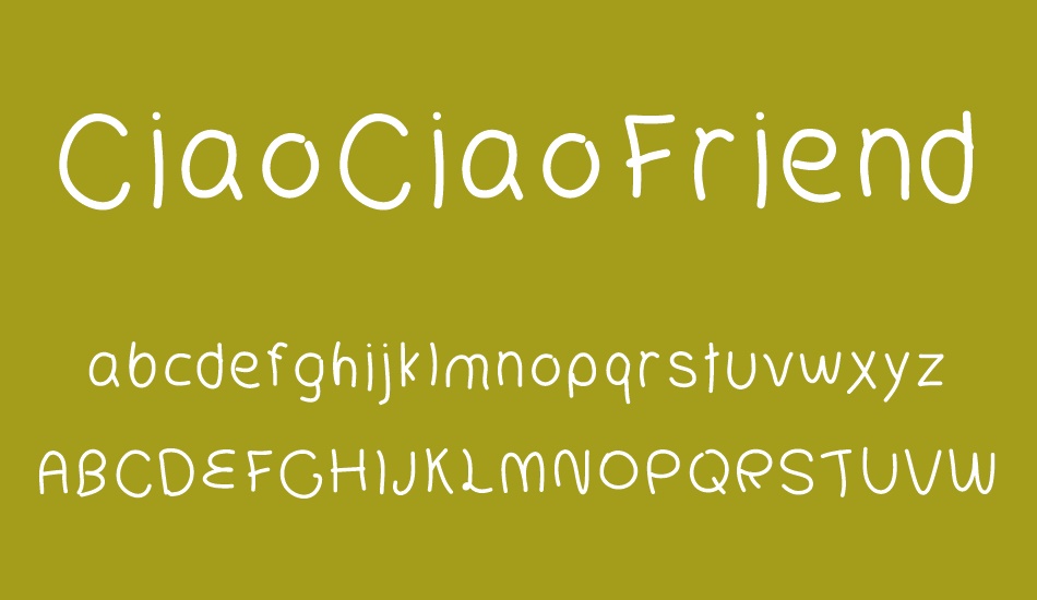 CiaoCiaoFriends font