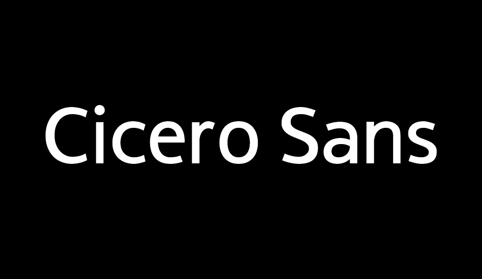 Cicero Sans Negrita font big