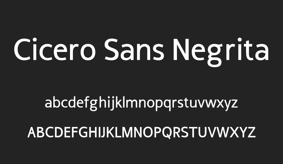 Cicero Sans Negrita font