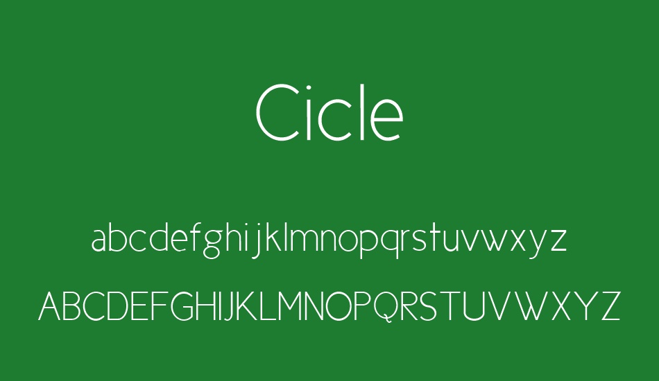 Cicle font