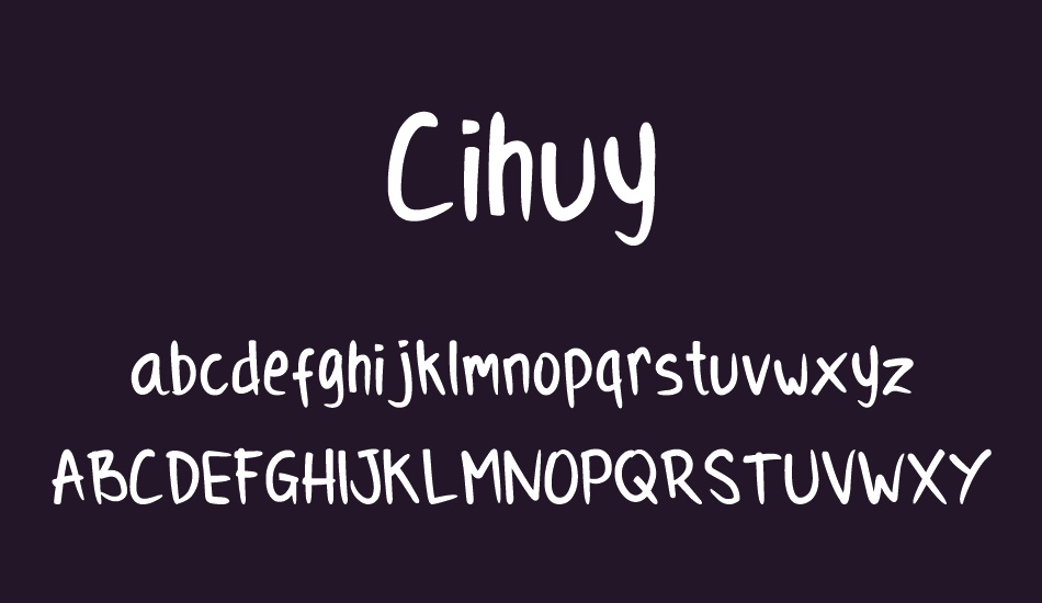 Cihuy font