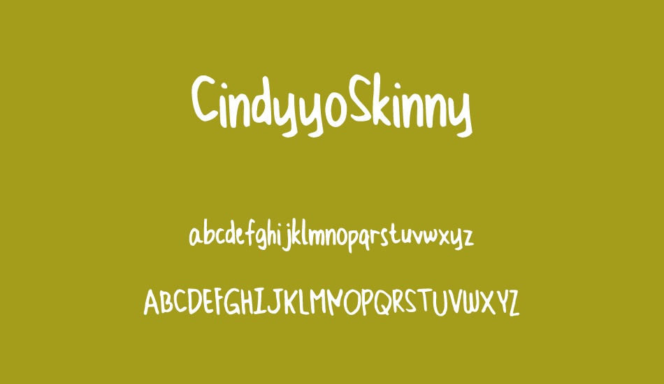 CindyyoSkinny font