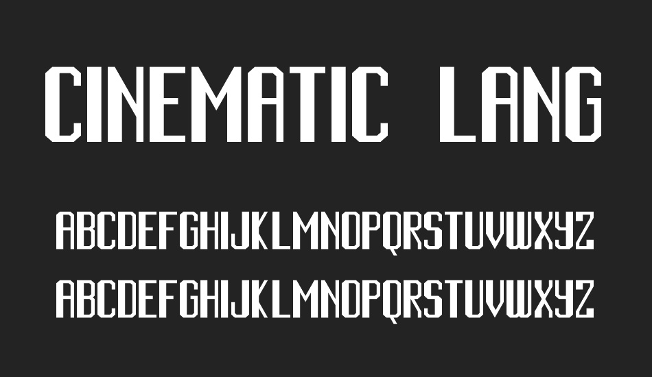 Cinematic Language font