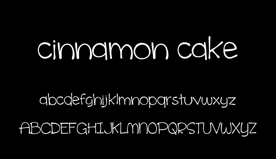 cinnamon cake font