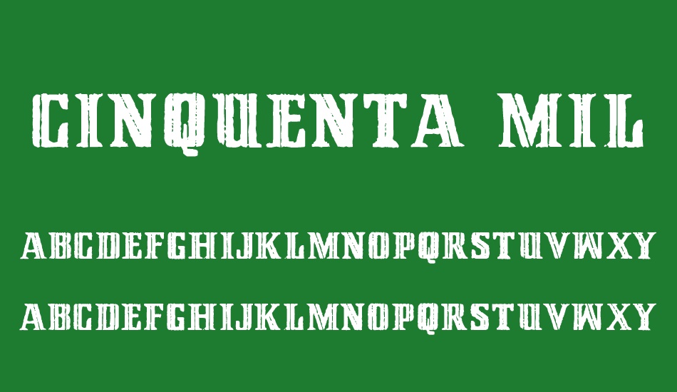 Cinquenta Mil Meticais font