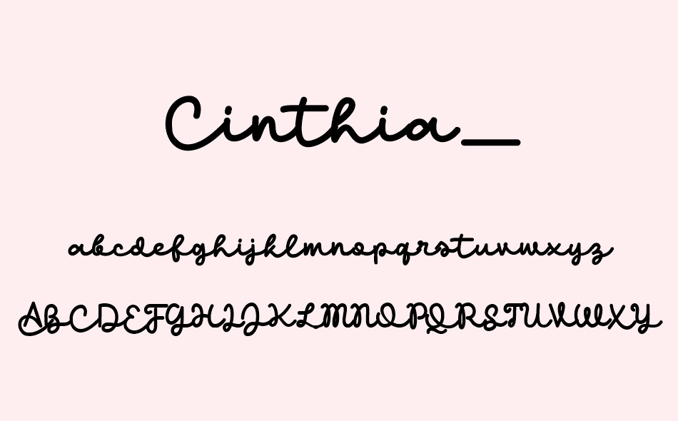 Cinthia font