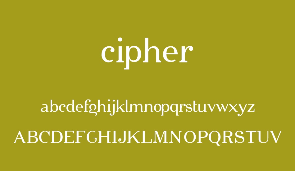 cipher font