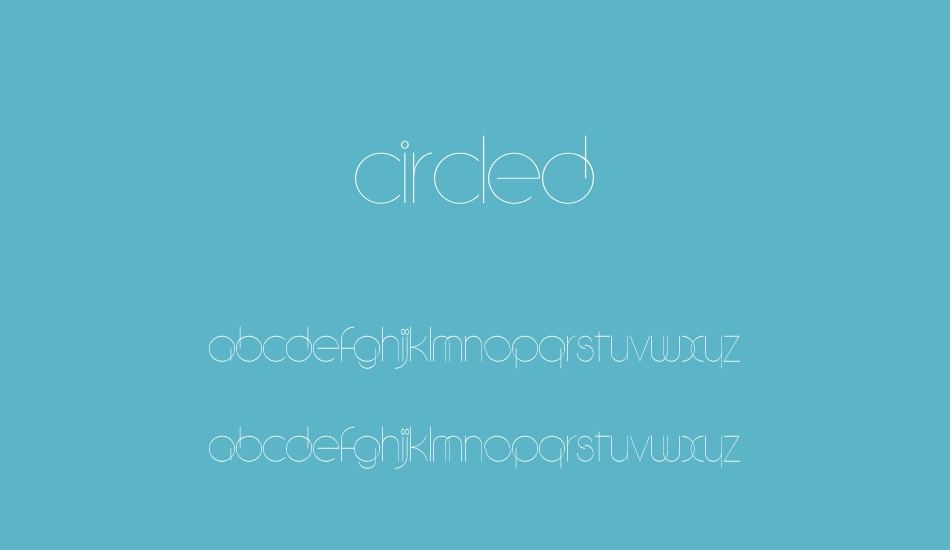 Circled font