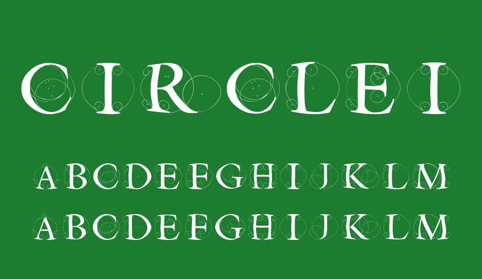 CircleInitialsFreeshape font
