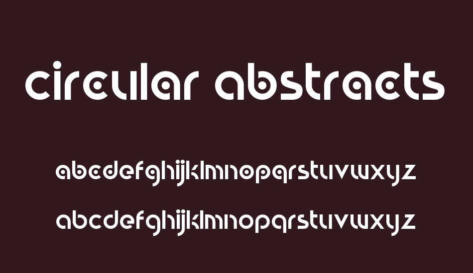 Circular Abstracts font